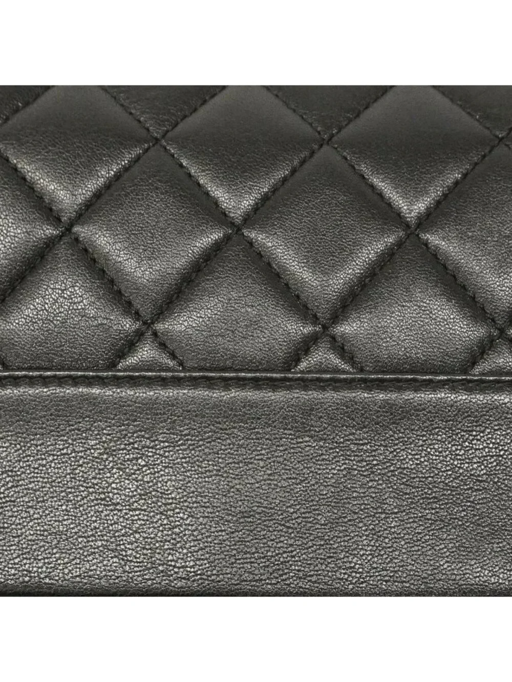 Chanel Shoulder Bag Mademoiselle Leather Black Gold